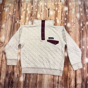 Patagonia  Organic Cotton Quilted Snap-T Pullover  Outdoor Girl’s Size Small